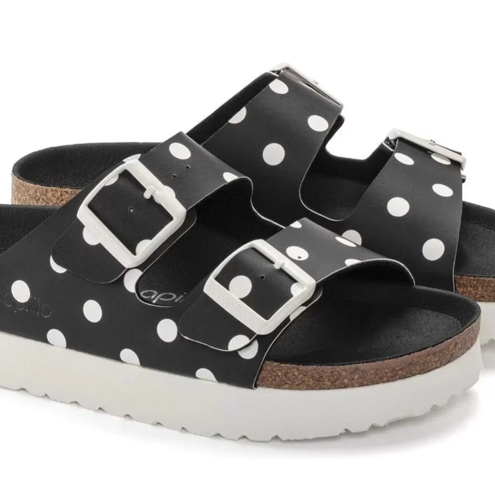 Birkenstock Papillio Arizona Platform Polka Dot Sandals EU 36 / US 5-5.5